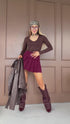 Tops ar v-veida izgriezumu "JELLY BELLY VD1802" - CHOCO